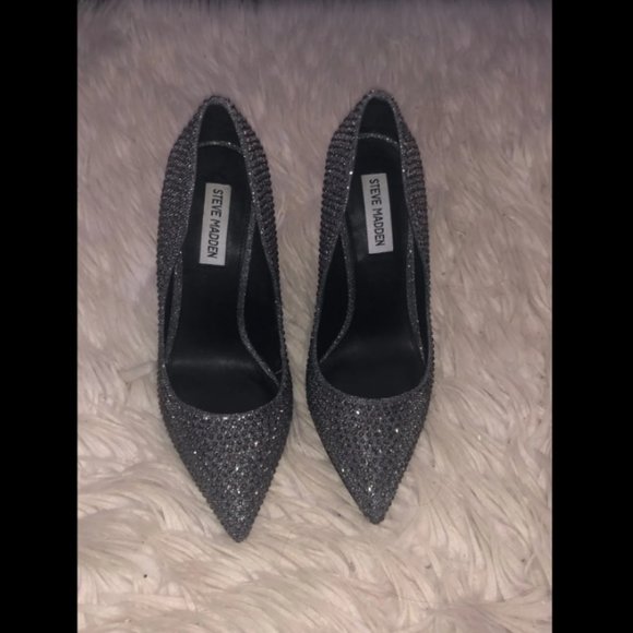 Steve Madden Daisie Pumps Heels sparkle sz7.5 M - Picture 2 of 6